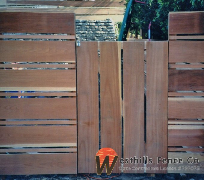 Custom wood fence and gate