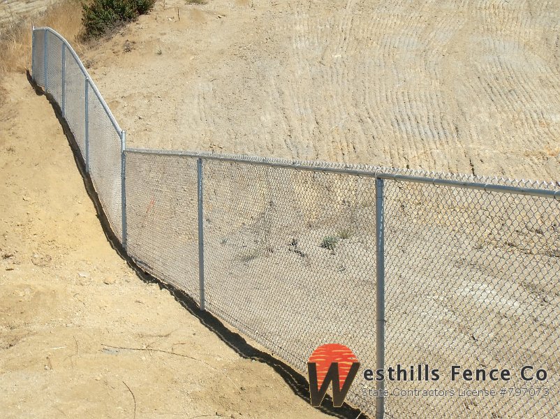 Hill side 1 1-4 galvanized chain-link