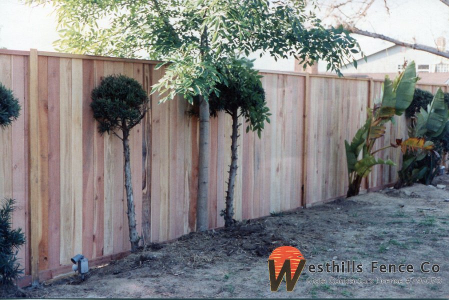 Exposed post fence with 2x4 cap