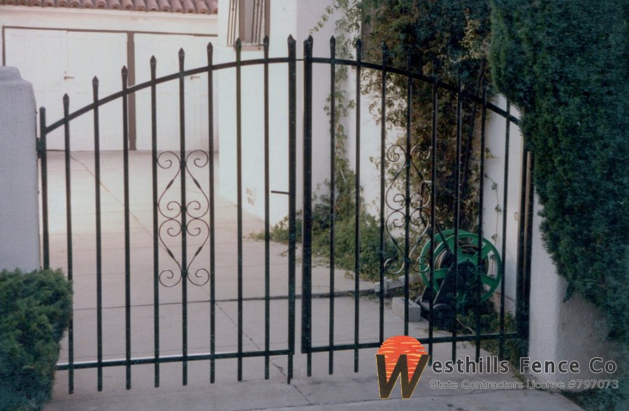 Arch iron double gate