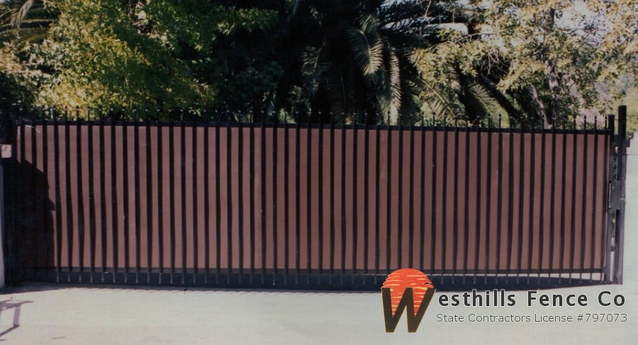 Aristocrat iron fence with solid metal