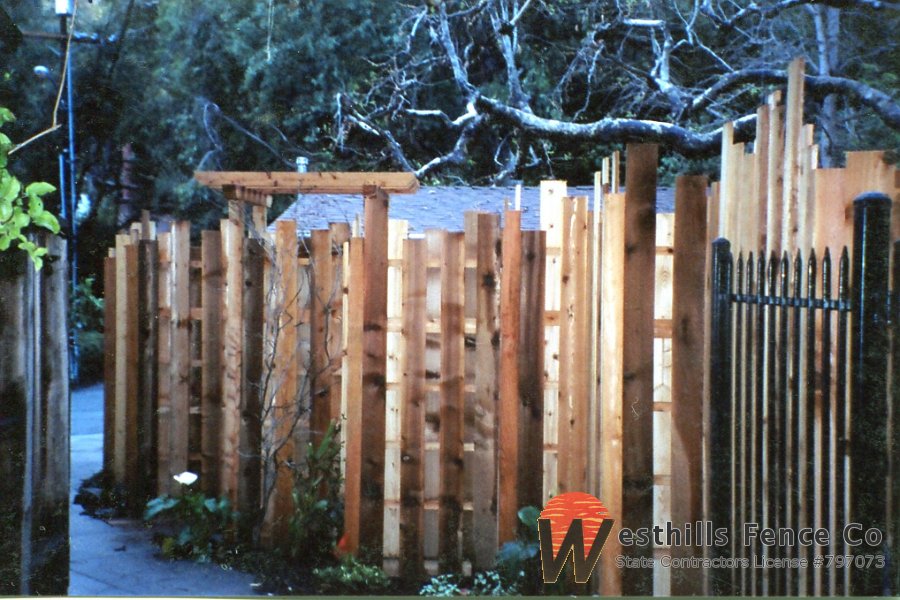 Custom wood fence