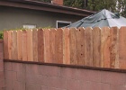 Dog-ear fence on the top of the wall.JPG