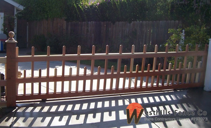 2x2 redwood sliding gate