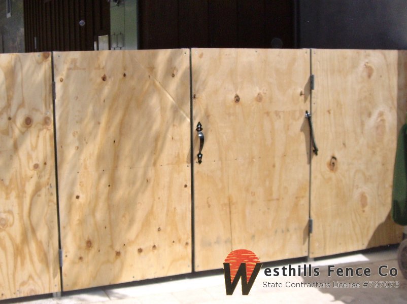 Plywood board gates